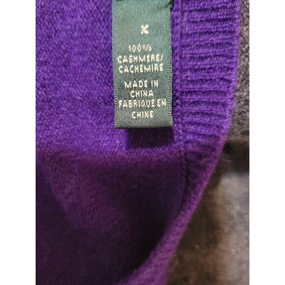 LAUREN RALPH WOMEN'S 100% CASHMERE SWEATER MULTICOLOR SIZE M #892 - Picture 8 of 11
